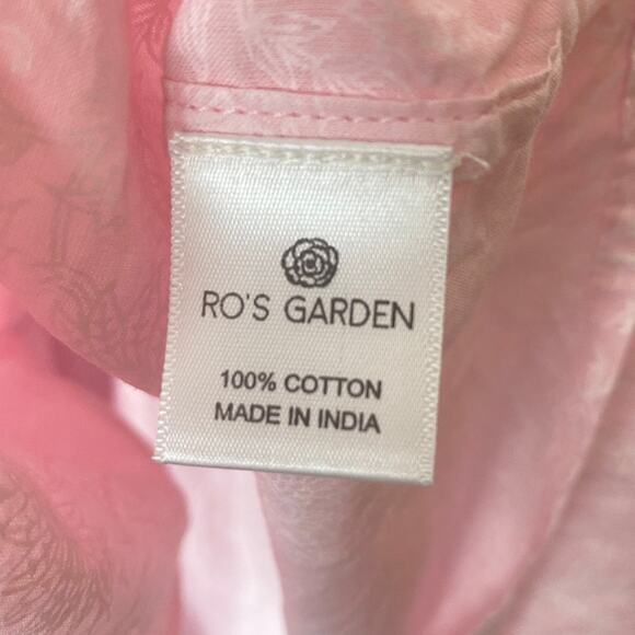 RO'S GARDEN DRESS S PINK PETAL FLIRTY FLORAL COTTON MIDI TIERED BOHO TUCKERNUCK - Picture 4 of 14